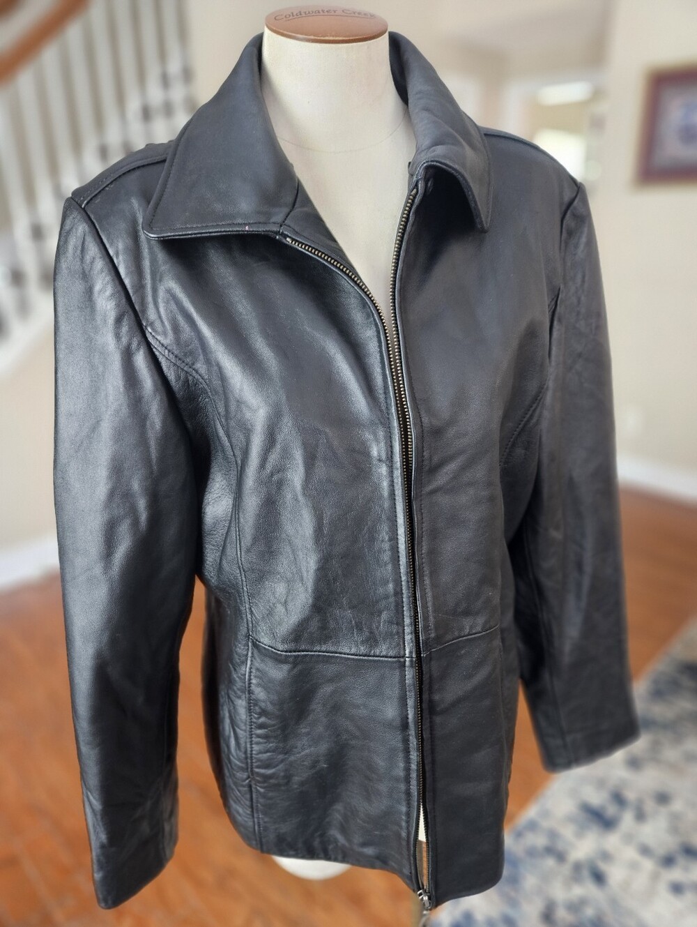 VTG New York Classics Soft Black Leather Jacket Large